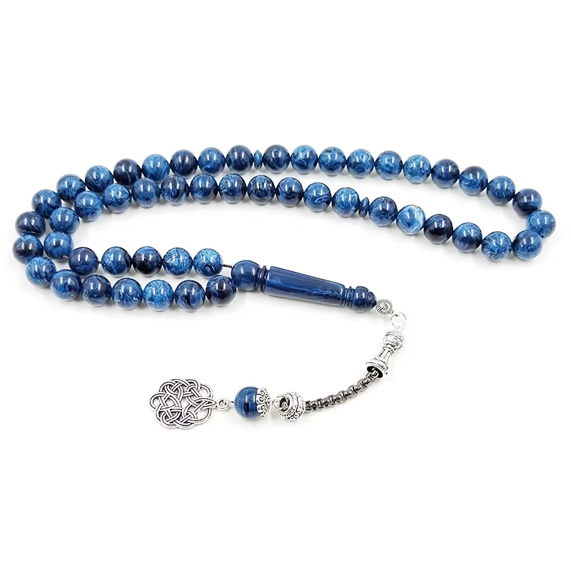 blue resin Muslim  bracelet  Rosary prayer beads  islamic fashion bracelet Misbaha