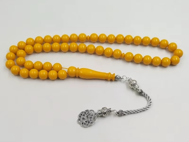 Tasbih yellow mistak Muslim bracelet Rosary prayer beads arabic accessories on hand islamic fashion eid gift bracelet Misbah