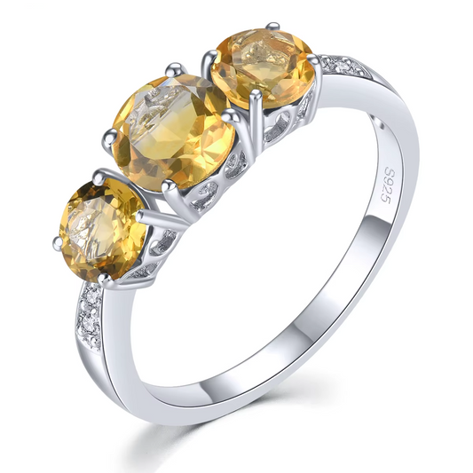 Natural Citrine Solid Sterling Silver Genuine Gemstone Classic