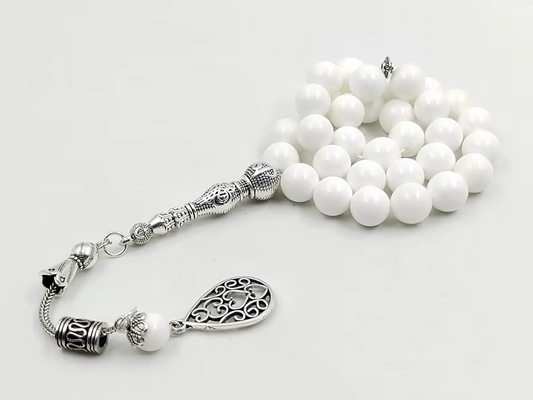 Tasbih Natural white seashell ramdan gift bracelets arabic fashion jewelry accessories on hand muslim misbaha prayer beads