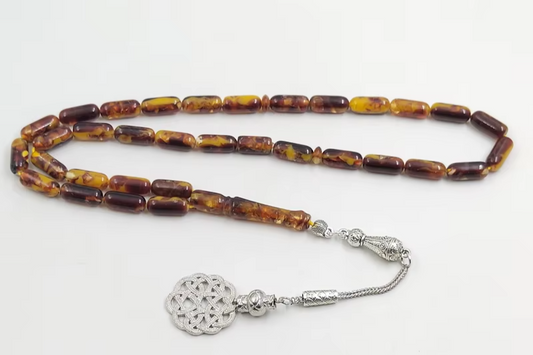 Tasbih Brown resin  Beads misbaha arabic fashion accessories  ramadan  Turkey